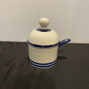 Vintage Dansk Blue White Jam/Condiment Jar